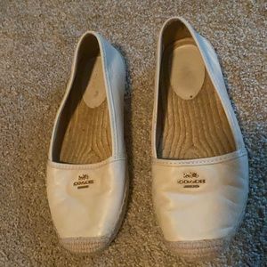 Coach espadrilles (tan and gold)